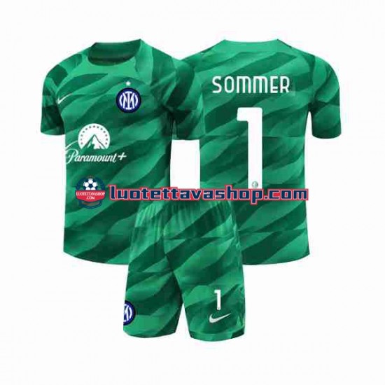 Lapset Inter Milan Maalivahdin Sommer 1 2023-2024 Lyhythihainen Fanipaita ,Vieras