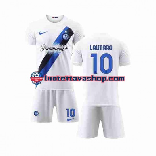 Lapset Inter Milan Lautaro Martinez 10 2023-2024 Lyhythihainen Fanipaita ,Vieras