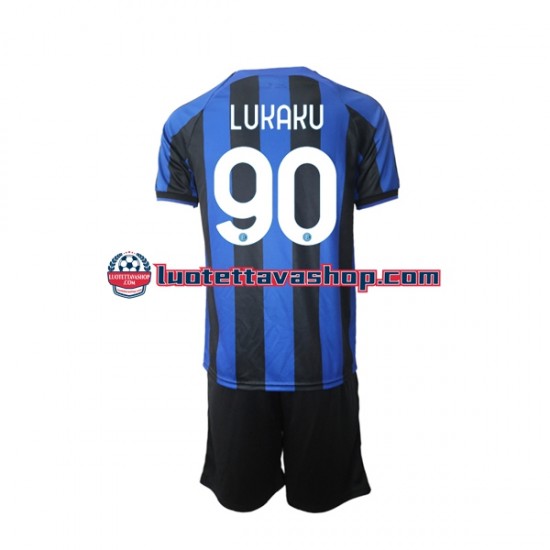 Lapset Inter Milan Romelu Lukaku 90 2022-2023 Lyhythihainen Fanipaita ,Koti