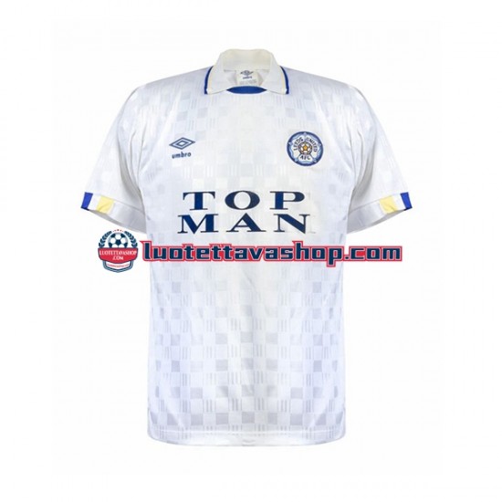 Miehet Leeds United Retro 1989-1990 Lyhythihainen Fanipaita ,Koti