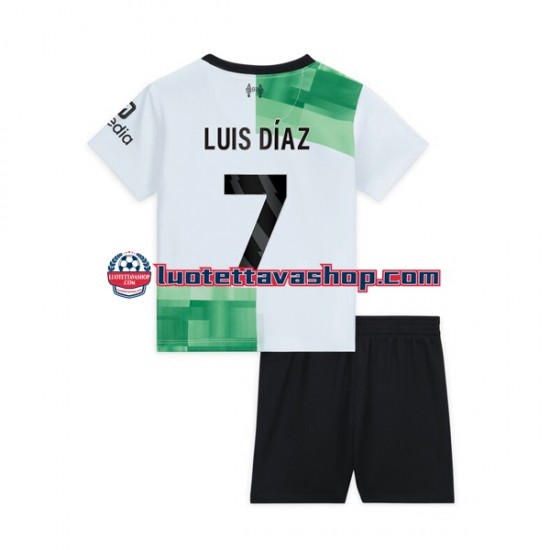 Lapset Liverpool Luis Diaz 7 2023-2024 Lyhythihainen Fanipaita ,Vieras