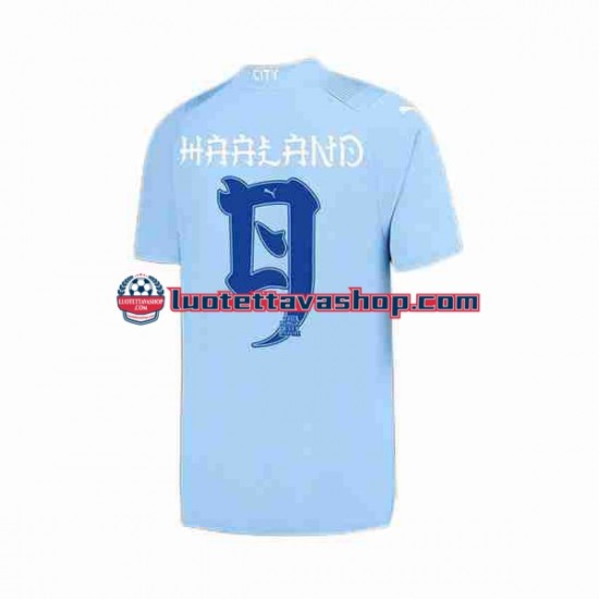 Miehet Japani Manchester City Haaland 9 ese Tour Printing 2023-2024 Lyhythihainen Fanipaita ,Koti