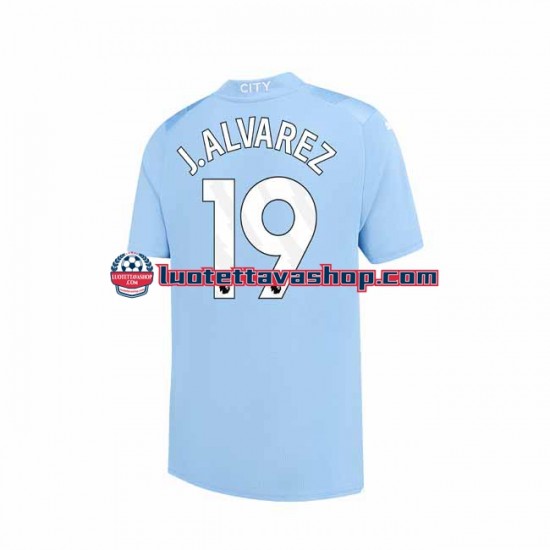 Miehet Manchester City J. ALVAREZ 19 2023-2024 Lyhythihainen Fanipaita ,Koti