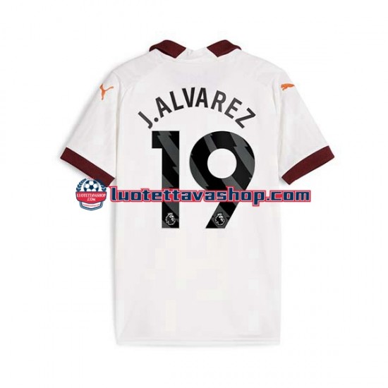 Miehet Manchester City Julian Alvarez 19 2023-2024 Lyhythihainen Fanipaita ,Vieras