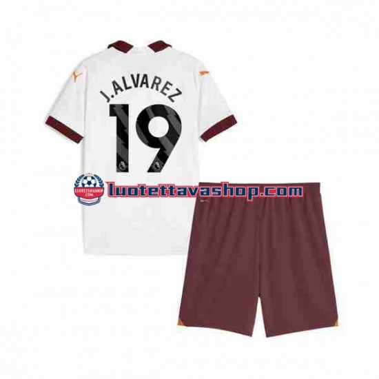 Lapset Manchester City Julian Alvarez 19 2023-2024 Lyhythihainen Fanipaita ,Vieras