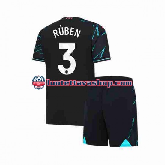 Lapset Manchester City Ruben 3 2023-2024 Lyhythihainen Fanipaita ,Kolmas