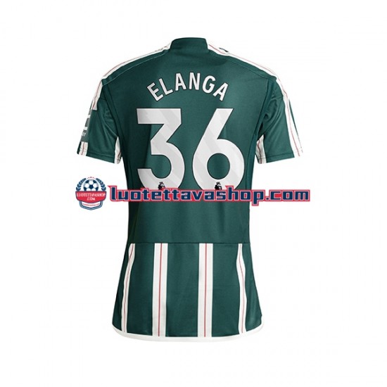 Miehet Manchester United Anthony Elanga 36 2023-2024 Lyhythihainen Fanipaita ,Vieras