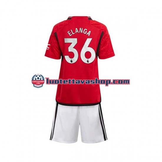 Lapset Manchester United Anthony Elanga 36 2023-2024 Lyhythihainen Fanipaita ,Koti