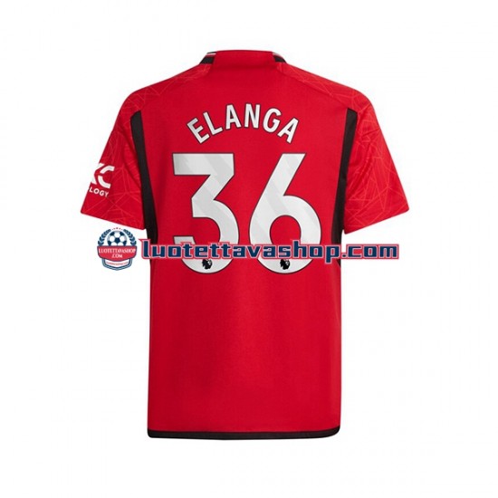 Miehet Manchester United Anthony Elanga 36 2023-2024 Lyhythihainen Fanipaita ,Koti
