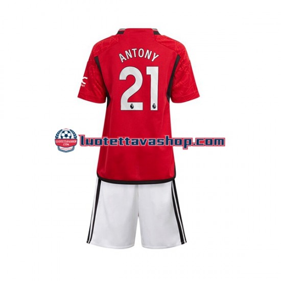 Lapset Manchester United Antony Matheus 21 2023-2024 Lyhythihainen Fanipaita ,Koti