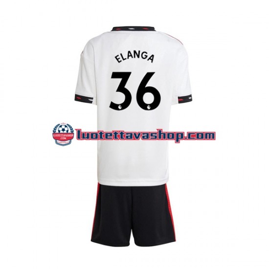 Lapset Manchester United Elanga 36 2022-2023 Lyhythihainen Fanipaita ,Vieras