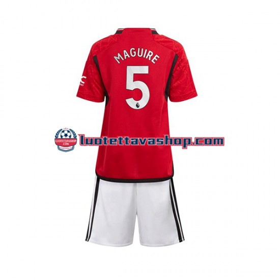 Lapset Manchester United Harry Maguire 5 2023-2024 Lyhythihainen Fanipaita ,Koti