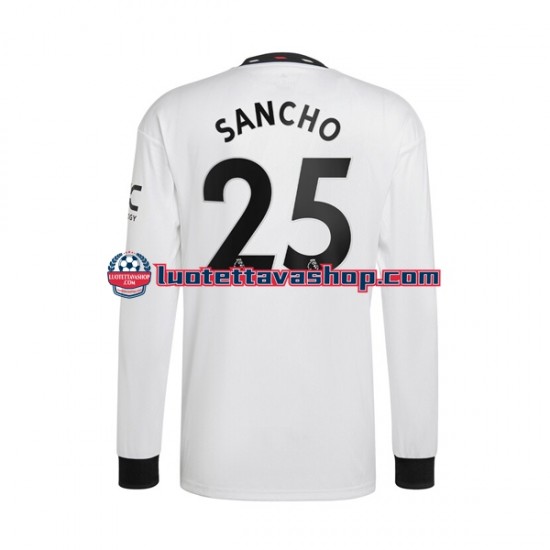 Miehet Manchester United Jadon Sancho 25 2022-2023 Pitkähihainen Fanipaita ,Vieras