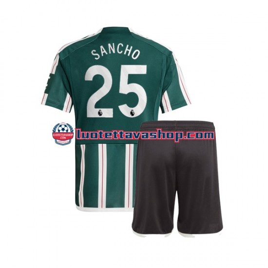 Lapset Manchester United Jadon Sancho 25 2023-2024 Lyhythihainen Fanipaita ,Vieras