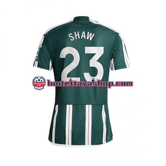 Miehet Manchester United Luke Shaw 23 2023-2024 Lyhythihainen Fanipaita ,Vieras