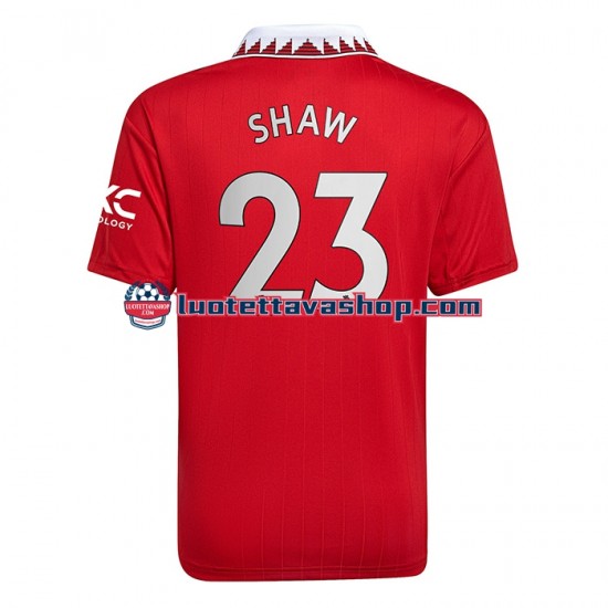 Miehet Manchester United Luke Shaw 23 2022-2023 Lyhythihainen Fanipaita ,Koti