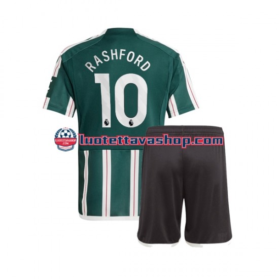 Lapset Manchester United Marcus Rashford 10 2023-2024 Lyhythihainen Fanipaita ,Vieras
