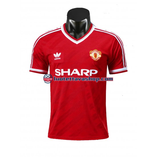 Miehet Manchester United Retro 1986 Lyhythihainen Fanipaita ,Koti