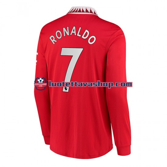 Miehet Manchester United Ronaldo 7 2022-2023 Pitkähihainen Fanipaita ,Koti