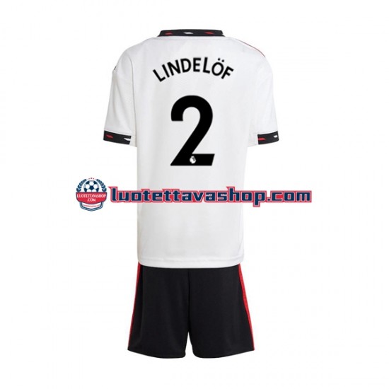 Lapset Manchester United Victor Lindelof 2 2022-2023 Lyhythihainen Fanipaita ,Vieras