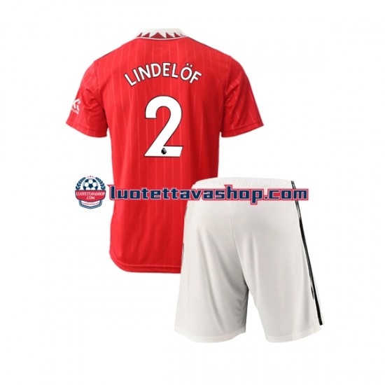 Lapset Manchester United Victor Lindelof 2 2022-2023 Lyhythihainen Fanipaita ,Koti