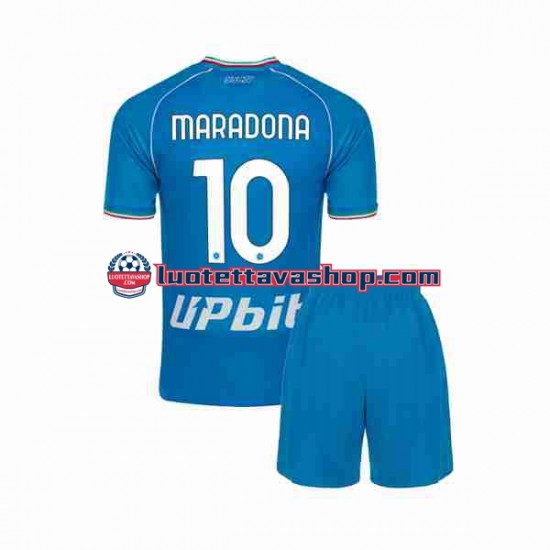 Lapset Napoli Maradona 10 2023-2024 Lyhythihainen Fanipaita ,Koti