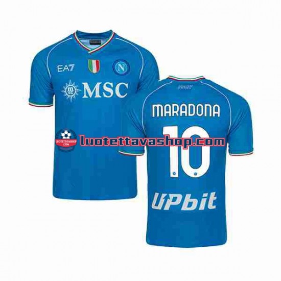 Miehet Napoli Maradona 10 2023-2024 Lyhythihainen Fanipaita ,Koti