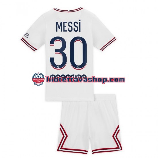 Lapset Paris Saint-Germain Lionel Messi 30 2021-2022 Lyhythihainen Fanipaita ,Neljäs