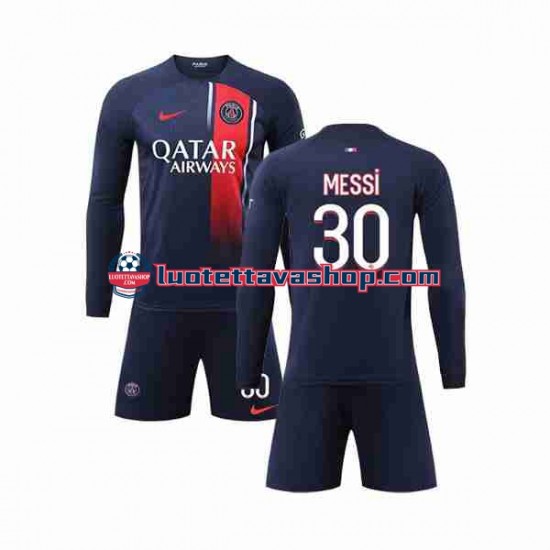 Lapset Paris Saint-Germain Lionel Messi 30 2023-2024 Pitkähihainen Fanipaita ,Koti