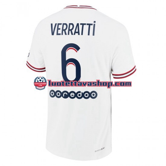 Miehet Paris Saint-Germain Marco Verratti 6 2021-2022 Lyhythihainen Fanipaita ,Neljäs