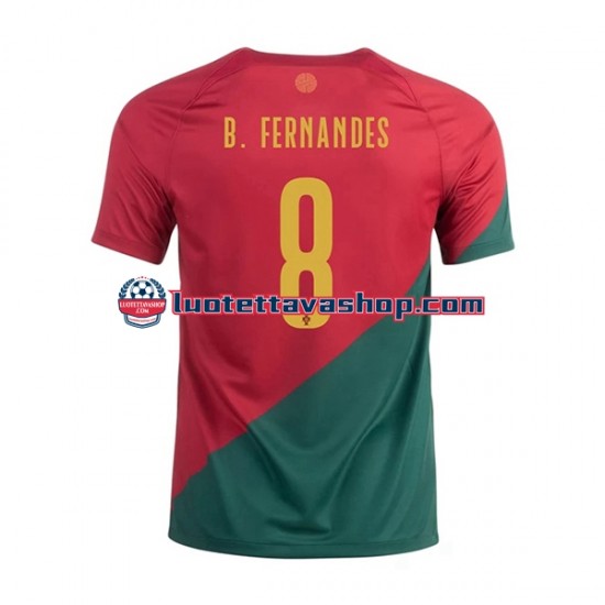 Miehet Portugali B.Fernandes 8 World Cup 2022 Lyhythihainen Fanipaita ,Koti