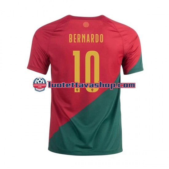 Miehet Portugali Bernardo 10 World Cup 2022 Lyhythihainen Fanipaita ,Koti