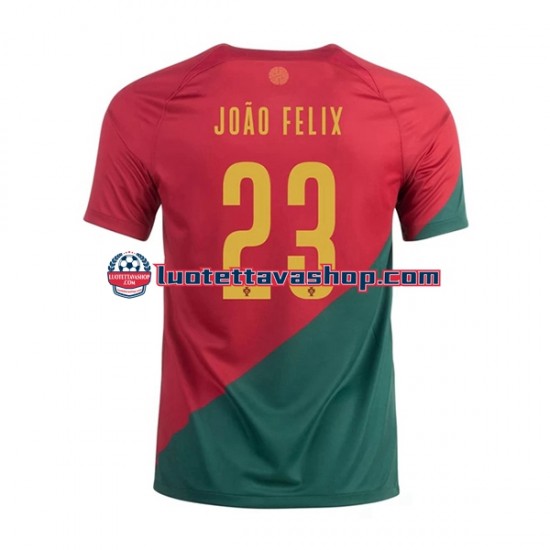 Miehet Portugali Joao Felix 23 World Cup 2022 Lyhythihainen Fanipaita ,Koti