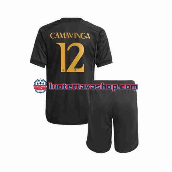 Lapset Real Madrid Eduardo Camavinga 12 2023-2024 Lyhythihainen Fanipaita ,Kolmas