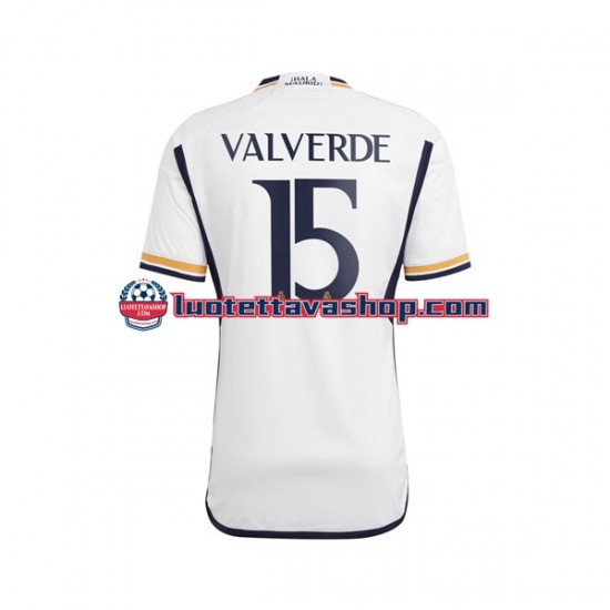 Miehet Real Madrid Federico Valverde 15 2023-2024 Lyhythihainen Fanipaita ,Koti