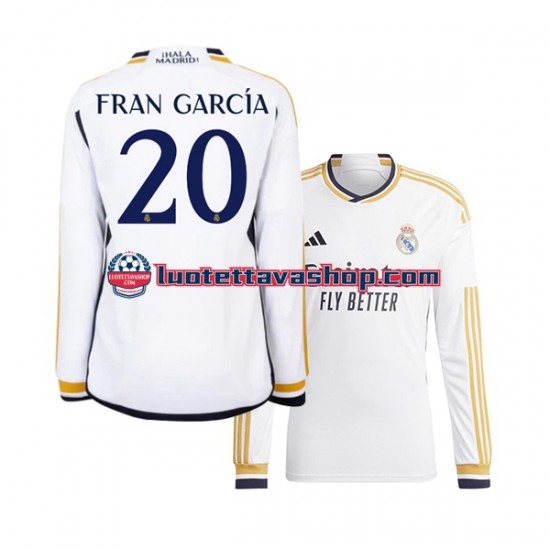Miehet Real Madrid Fran Garcia 20 2023-2024 Pitkähihainen Fanipaita ,Koti