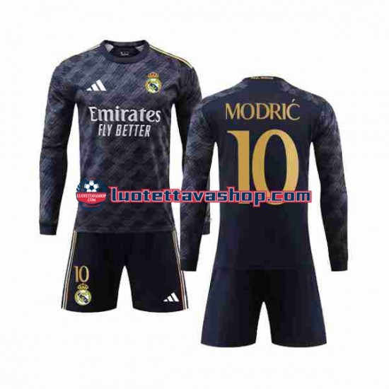 Lapset Real Madrid Luka Modric 10 2023-2024 Pitkähihainen Fanipaita ,Vieras