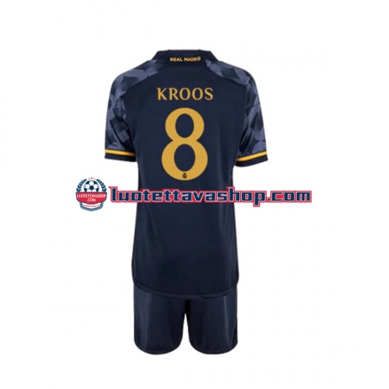 Lapset Real Madrid Toni Kroos 8 2023-2024 Lyhythihainen Fanipaita ,Vieras
