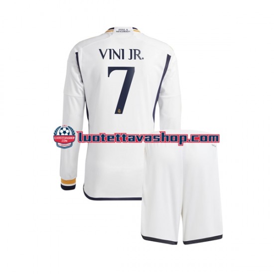 Lapset Real Madrid Vinicius Junior 7 2023-2024 Pitkähihainen Fanipaita ,Koti