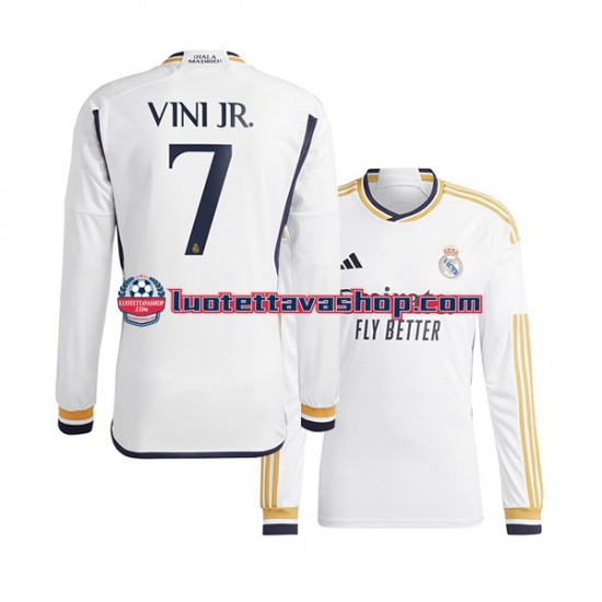 Miehet Real Madrid Vinicius Junior 7 2023-2024 Pitkähihainen Fanipaita ,Koti