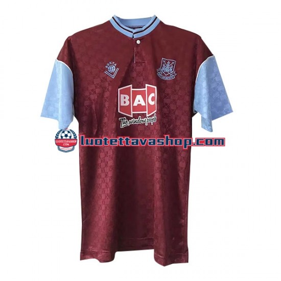 Miehet West Ham United Retro 1989-1990 Lyhythihainen Fanipaita ,Koti