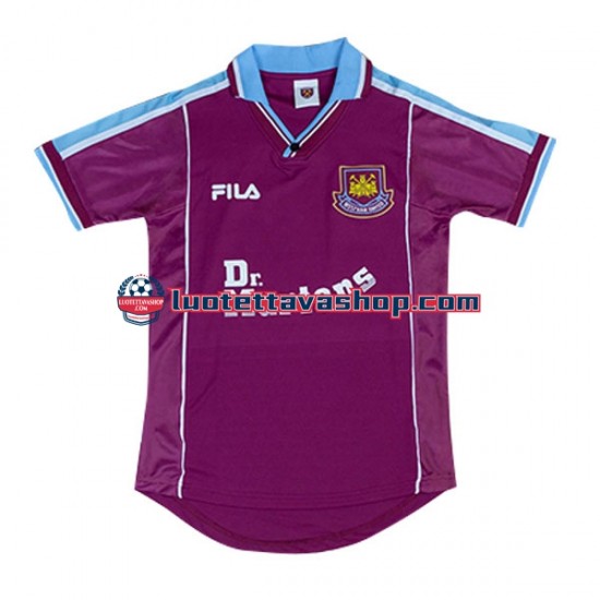 Miehet West Ham United Retro 1999-2001 Lyhythihainen Fanipaita ,Koti