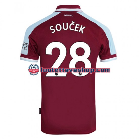 Miehet West Ham United Tomas Soucek 28 2021-2022 Lyhythihainen Fanipaita ,Koti