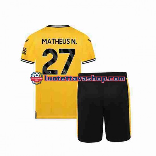 Lapset Wolverhampton Wanderers Matheus Nunes 27 2023-2024 Lyhythihainen Fanipaita ,Koti