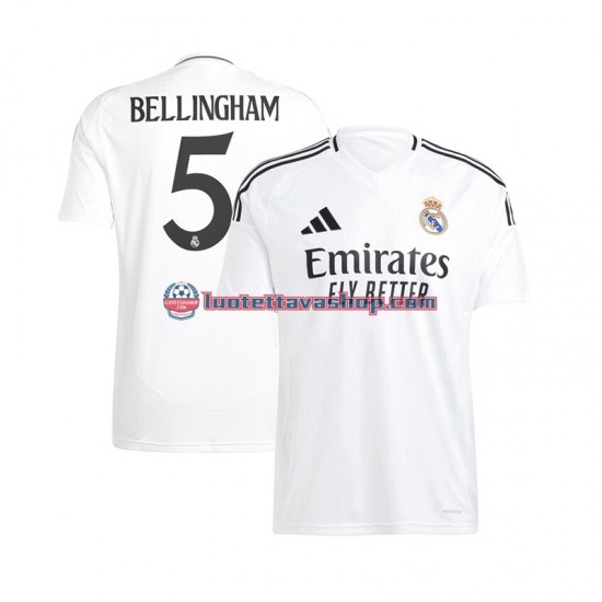Miehet Real Madrid Jude Bellingham 5 2024-2025 Lyhythihainen Fanipaita ,Koti