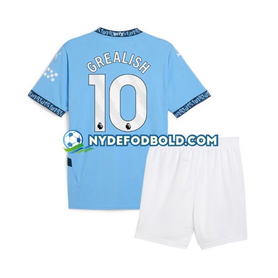Lapset Manchester City Jack Grealish 10 2024-2025 Sininen Lyhythihainen Fanipaita ,Koti