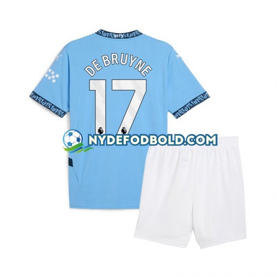 Lapset Manchester City Kevin De Bruyne 17 2024-2025 Sininen Lyhythihainen Fanipaita ,Koti